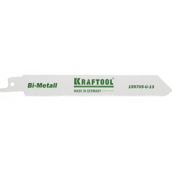 Полотно KRAFTOOL "INDUSTRIE QUALITAT", S922VF, для эл/ножовки, Bi-Metall, по металлу, дереву, шаг 1,8-2,5мм, 130мм 159705-U-13