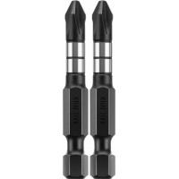 Биты KRAFTOOL Impact Pro, Philips, тип хвостовика E 1/4", PH2, 50мм, 2шт, на карточке 26191-2-50-S2