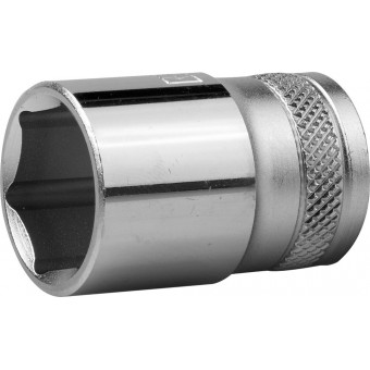 Торцовая головка KRAFTOOL "INDUSTRIE QUALITAT", Cr-V, FLANK, хромосатинированная, 1/2", 18 мм 27805-18_z01