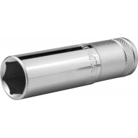 Торцовая головка KRAFTOOL "INDUSTRIE QUALITAT", удлиненная, Cr-V, FLANK, хромосатинированная, 1/2", 19 мм 27807-19_z01