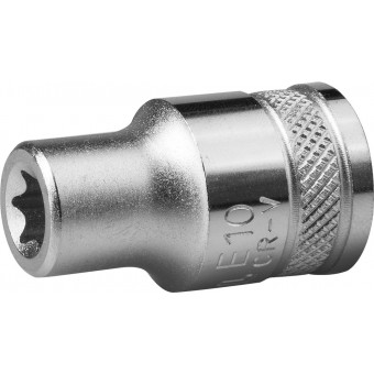 Торцовая головка KRAFTOOL "INDUSTRIE QUALITAT", Cr-V, внешний TORX, хромосатинированная, 1/2", Е 10 27810-10_z01