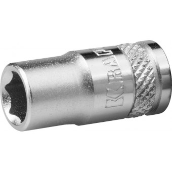 Торцовая головка KRAFTOOL "INDUSTRIE QUALITAT", Cr-V, FLANK, хромосатинированная, 1/4", 7 мм 27815-07_z01