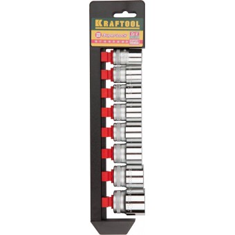 KRAFTOOL SUPER-LOCK Набор торцовых головок на рельсе, 8 шт. 27864-H8_z01