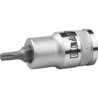 Торцовая бита-головка KRAFTOOL "INDUSTRIE QUALITAT", материал S2, TORX, сатинированная, 1/2", Т25 27905-25_z01
