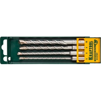 KRAFTOOL Набор буров SDS-plus 4 шт: 5х160, 6х160, 8х160, 10х160 мм, EXPERT 29320-H4