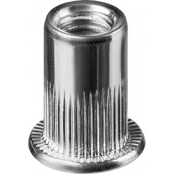 Резьбовые заклепки Nut-S, М12, 100 шт, стальные с насечками, KRAFTOOL 311707-12
