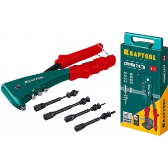 KRAFTOOL Combo2-M6 комбинированный заклепочник в кейсе 31180