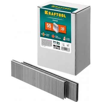KRAFTOOL 30 мм скобы для степлера узкие тип 55, 5000 шт 31789-30