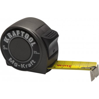 KRAFTOOL MG-Kraft 5м / 25мм ударопрочная профессиональная рулетка в металлическом корпусе 34129-05-25