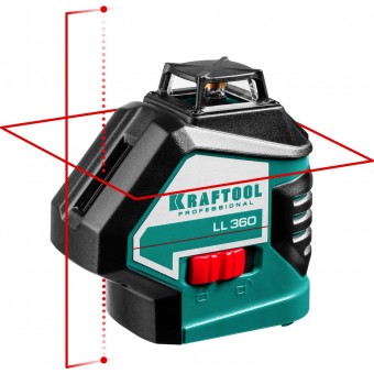 KRAFTOOL LL360 нивелир лазерный, 2х360&deg; , 20м/70м, IP54, точн. +/-0,2 мм/м, в коробке 34645