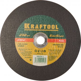 Круг отрезной по нерж стали, 230x1,9x22,23мм, KRAFTOOL 36252-230-1.9