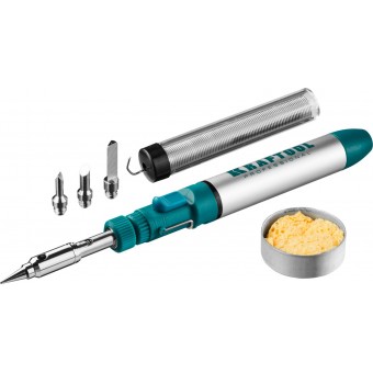 KRAFTOOL SolderPro 70B набор 8-в-1, газовый паяльник, горелка, фен, 30-70 Вт, 1300&deg;С 55504-H8